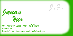 janos hux business card